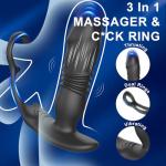 Men's App-Controlled Silicone Sports Ring, 10 Modes