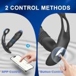 Men's App-Controlled Silicone Sports Ring, 10 Modes