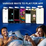 Men's App-Controlled Silicone Sports Ring, 10 Modes