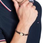 Tommy Hilfiger Men's Two-Tone Steel & Leather Bracelet