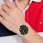 Tommy Hilfiger Men's Black Two-Tone Steel Watch