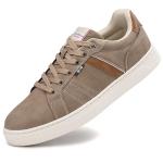 ARRIGO BELLO Men's Lightweight Leather Casual Sneakers