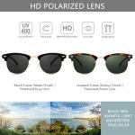 SUNGAIT Retro Polarized Half Frame Sunglasses