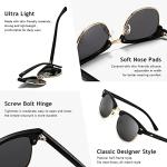 SUNGAIT Retro Polarized Half Frame Sunglasses