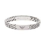 Emporio Armani Men's Silver Eagle Logo Bracelet