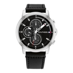 Tommy Hilfiger Men's Jameson Black Leather Watch