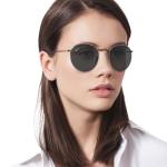 Ray-Ban Round Metal Sunglasses, Gunmetal/Dark Grey