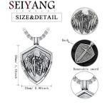 Saint Michael Silver Pendant Necklace for Men