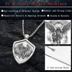 Saint Michael Silver Pendant Necklace for Men