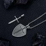 Saint Michael Silver Pendant Necklace for Men