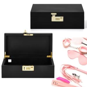 Mifoci Wooden Lockable Storage Box for Personal Items