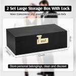 Mifoci Wooden Lockable Storage Box for Personal Items
