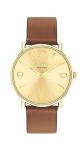 Coach Men's Gold Calfskin Quartz Watch - 41MM