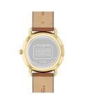 Coach Men's Gold Calfskin Quartz Watch - 41MM