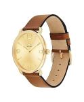 Coach Men's Gold Calfskin Quartz Watch - 41MM