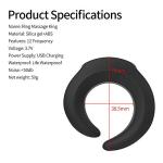 Adjustable Silicone Ring for Men with Remote Control