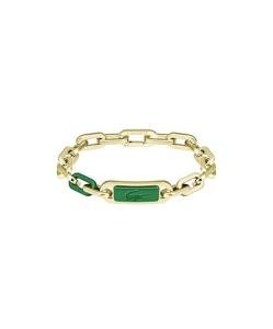 Lacoste Men's Gold and Green Chain Bracelet