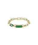 Lacoste Men's Gold and Green Chain Bracelet