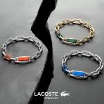Lacoste Men's Gold and Green Chain Bracelet