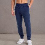 Men's Hanes Cotton Joggers with Pockets - Navy