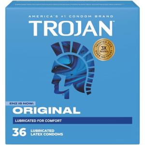 Trojan ENZ Lubricated Latex Condoms, 36 Count