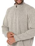 Light Heather Gray Long Sleeve Fleece Quarter-Zip