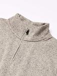 Light Heather Gray Long Sleeve Fleece Quarter-Zip