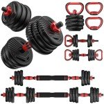 Adjustable 20KG Dumbbells Set for Home Workout
