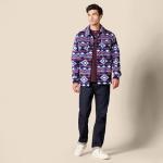 Men's Burgundy Long Sleeve Regular-Fit Henley Shirt