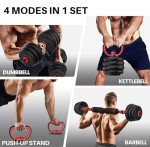 Adjustable 20KG Dumbbells Set for Home Workout