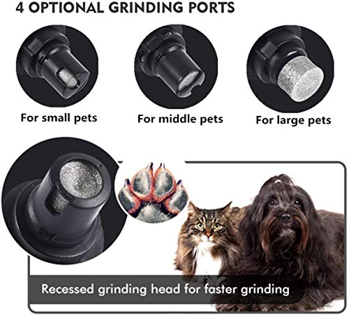Pecute Dog Nail Grinder Rechargeable Electric Dog Nail Trimmer for Paw Grooming Gentle and Painless Nail Clippers for Small to Large Dogs