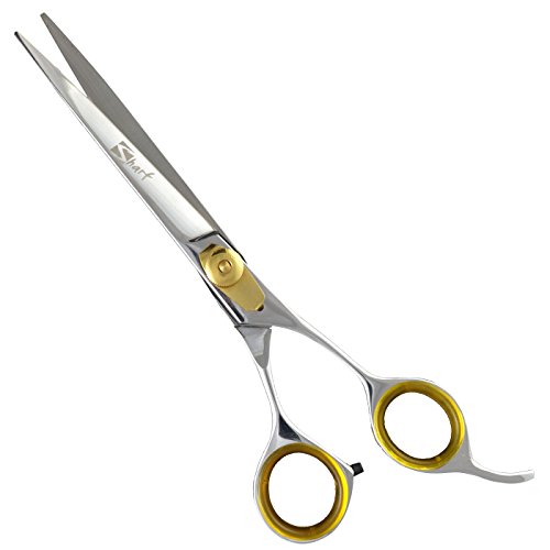 Sharf Gold Touch Pet Grooming Shears, 7.5 Inch Curved Shears, 440c Stainless Steal Japanese Shears, Pet Grooming Curved Scissors Dog Shears