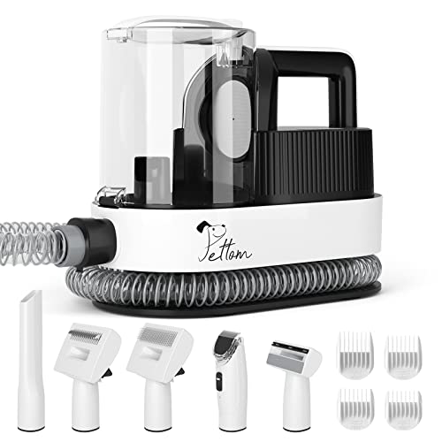 Pettom Pet Dematting Rake Comb Deshedding Tool for Dogs Cats with Safety Stainless Steel Blades Grooming Fur Brush Medium Long Hair Removing Dead Matted or Knotted Undercoat Hair