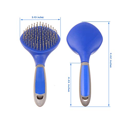 BOTH WINNERS Mane and Tail Brush for Horses and Dogs with Soft Touch Grip (BLUE)