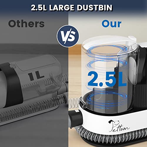 Pettom Pet Dematting Rake Comb Deshedding Tool for Dogs Cats with Safety Stainless Steel Blades Grooming Fur Brush Medium Long Hair Removing Dead Matted or Knotted Undercoat Hair