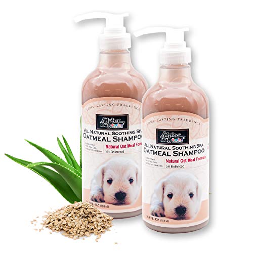 All Natural Anti Itch Oatmeal Shampoo + Conditioner for Dogs | Hypoallergenic Soothing Relief for Dry, Itchy, Bitten or Allergy Damaged Skin (PACK OF 2)