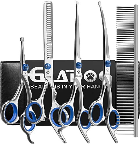 Professional 6-in-1 Dog Grooming Scissors Kit