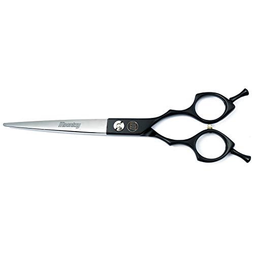Moontay 6.5" Professional Pet Grooming Scissor, Dog Cat Grooming Shear/Scissor Fur Cutting Shear with Double Finger Rests, 440C Japanese Stainless Steel Grooming Scissor, Black