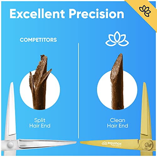 Equinox Professional Razor Edge Series - Barber Hair Cutting Scissors/Shears - 6.5" Overall Length with Fine Adjustment Tension Screw