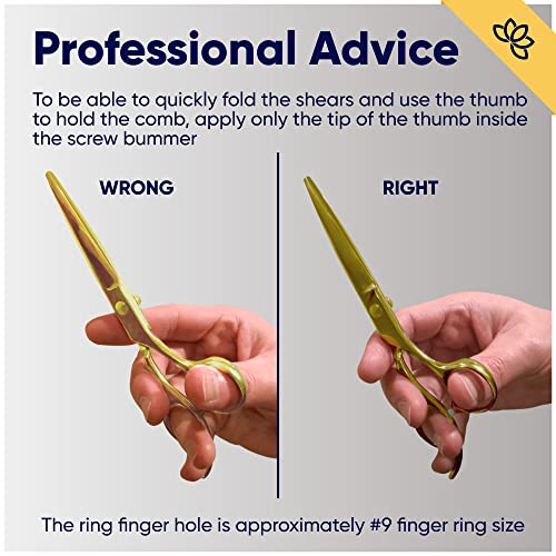 Equinox Professional Razor Edge Series - Barber Hair Cutting Scissors/Shears - 6.5" Overall Length with Fine Adjustment Tension Screw