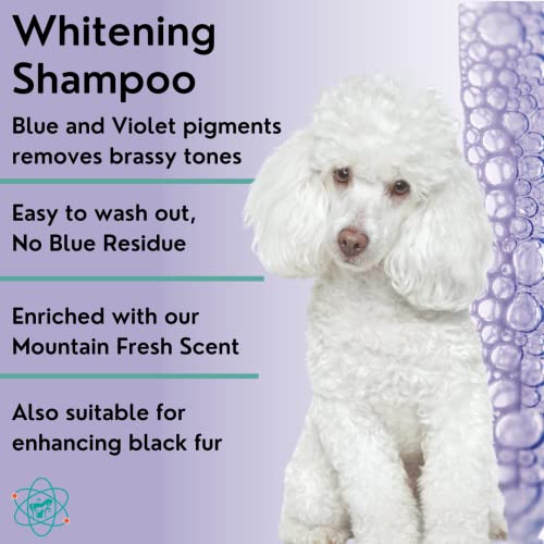Dog Whitening Shampoo, Gentle Sulfate Free Formula, Brightens White and Darkens Black Coats, Dog Shampoo Proudly Made In The USA (24 fl oz)