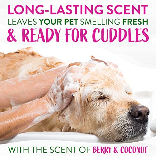 TropiClean Berry & Coconut Deep Cleansing Shampoo for Pets, 20oz - Effective Cleansing for Smelly Dogs and Cats, Made in the USA