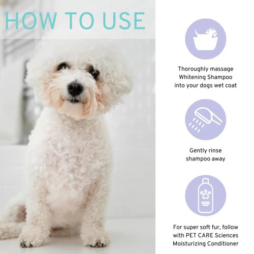 Dog Whitening Shampoo, Gentle Sulfate Free Formula, Brightens White and Darkens Black Coats, Dog Shampoo Proudly Made In The USA (8 fl oz)