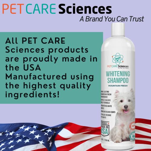 Dog Whitening Shampoo, Gentle Sulfate Free Formula, Brightens White and Darkens Black Coats, Dog Shampoo Proudly Made In The USA (24 fl oz)