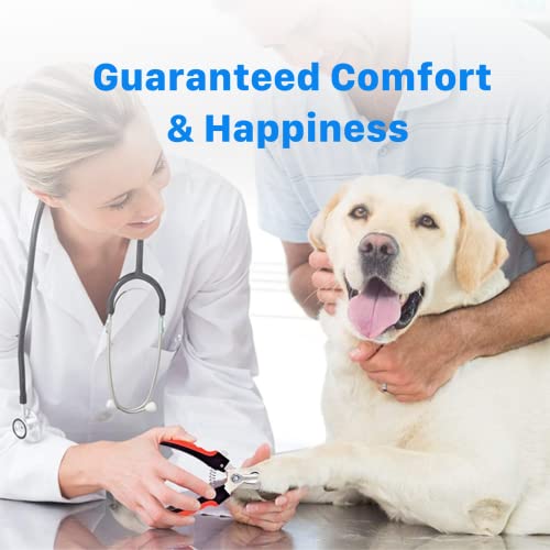 Bobocawa Dog Nail Clippers Trimmer Set - Safety Guard to Avoid Over-Cutting Big Clipper for Thick Nails Razor Sharp Blades Professional at Home Grooming Dog Cat Rabbit