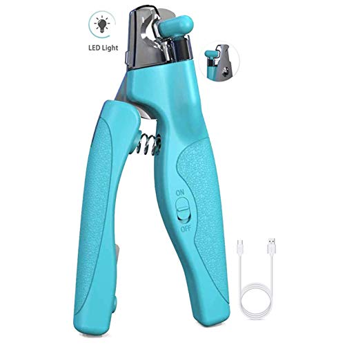 Yoopet Cat&Dog Nail Clippers with LED Lights, Pet Nail Trimmer with Nail File Professional Dog Nail Grinder with Safety Guard Nail File Claw Grooming Kit for Trimming Dogs Cats Birds Reptiles