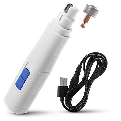 Home Zone Pet Electric Nail Grinder - 2-Speed Professional Pet Nail Trimmer with Replacement Grooming Wheel