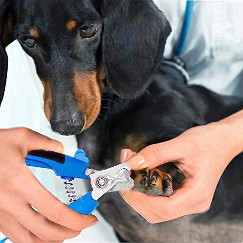 Bobocawa Dog Nail Clippers Trimmer Set - Safety Guard to Avoid Over-Cutting Big Clipper for Thick Nails Razor Sharp Blades Professional at Home Grooming Dog Cat Rabbit