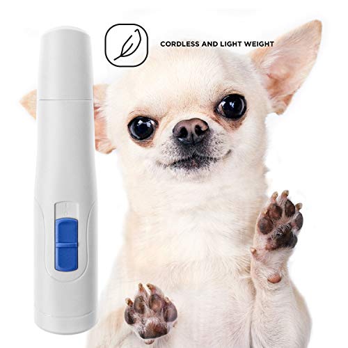 Home Zone Pet Electric Nail Grinder - 2-Speed Professional Pet Nail Trimmer with Replacement Grooming Wheel