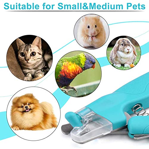 Yoopet Cat&Dog Nail Clippers with LED Lights, Pet Nail Trimmer with Nail File Professional Dog Nail Grinder with Safety Guard Nail File Claw Grooming Kit for Trimming Dogs Cats Birds Reptiles